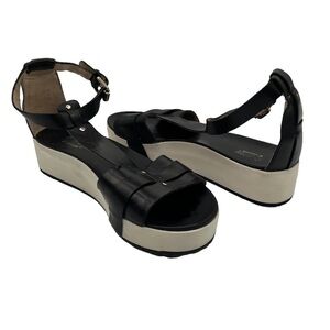 Dr. Scholl's Black Fraser Ankle Strap Platform Sandals Size 6.5 Women’s